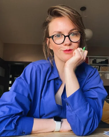 Marta Kostka przy pracy